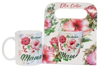 Produktbild von Keramiktasse in „Liebe Mama“-Verpackung