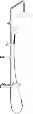 Produktbild von Mexen KX67 Brausegarnitur für Aufputzmontage mit Kopfbrause und Thermostatmischer, Chrom/Weiß - 771506791-00