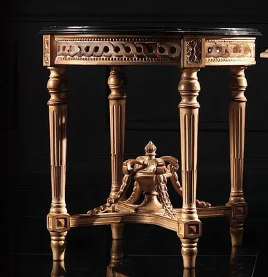 Produktbild von Couchtisch Tisch Wohnzimmertisch Holz Royal Beistell Barock Möbel Beistelltisch