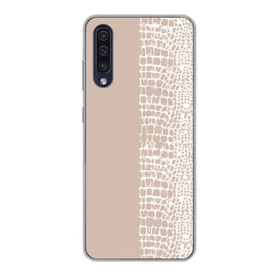 Produktbild von MuchoWow® Handyhülle Schutzhülle Hülle für Samsung Galaxy A30s Schlange - Design - Rosa Silikon Softcase Handy Hülle - Karteninhaber