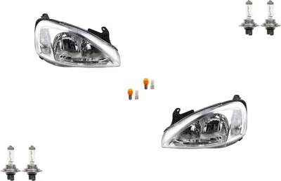 Obrázok produktu pre Johns, sv?tlomety vhodné pro Opel Corsa C -03 sada + sada žárovek levá, pravá