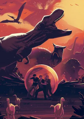 Produktbild von FaNaTtik Jurassic World Kunstdruck Limited Edition 42 x 30 cm FNTK-UV-JWD09