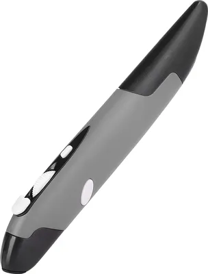 Zdjęcie produktu dla Rysik komputerowy USB Części PC Bezprzewodowe pióro myszy 2.4G Spersonalizowany innowacyjny pionowy (szary PR-03)