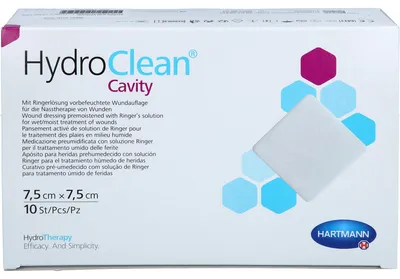 Immagine prodotto di Impacchi cavitari Hydroclean 7,5x7,5 cm sterili 10 pz