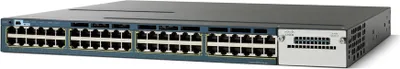 Produktbild von Cisco WS-C3560X-48P-E, Managed, L3, Gigabit Ethernet (10/100/1000), Power over Ethernet (PoE), Rack-Einbau, 1U
