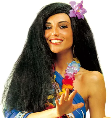 Imagen del producto de Peluca Hawaiiana Con Orquidéas