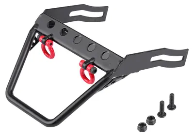 Obrázek produktu pro Ocelový přední nárazník s držákem navijáku pro RC crawler Axial SCX10 1/10 (plochý)