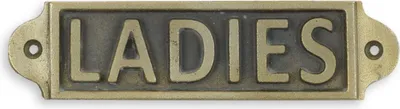 Produktbild von Schild „Damen“ Gusseisen Replikat Retro Design Dekoration
