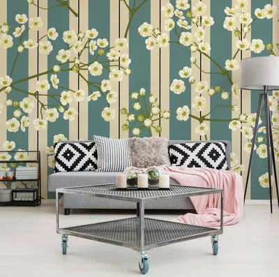 Produktbild von Muralo XXL Vlies FOTOTAPETE Apfelbaum BLUMEN Retro 3D Effekt-Stil (B) 460 cm x (H) 300 cm Tapete Wandtapete WOHNZIMMER SCHLAFZIMMER 5169
