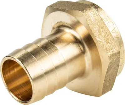 Produktbild von tecuro Sechskant-Schlauchtülle mit Innengewinde Rp 1/2 Zoll x Tülle Ø 13 mm - Messing blank