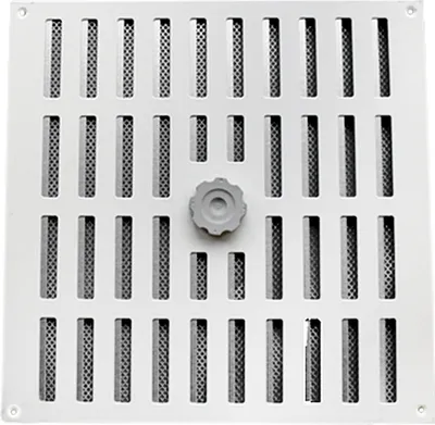 Produktbild von Lüftungsgitter LG 3030 SW Schiebegitter Alu Weiss PVD 300 x 300 Zuluft Abluftgitter