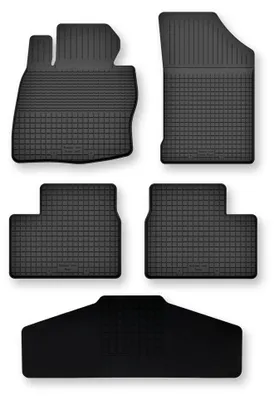 Image de Tapis auto caoutchouc bac pour Kia Niro 2016- 5 pièces tunnel