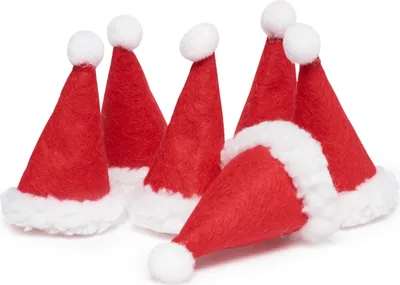 Produktbild von VBS Weihnachtsmützen, 6 Stück, 9 cm