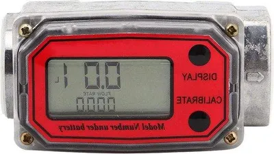 Immagine prodotto di Mini misuratore di portata digitale a turbina da 25 cm per cherosene, rosso, 15-120 l