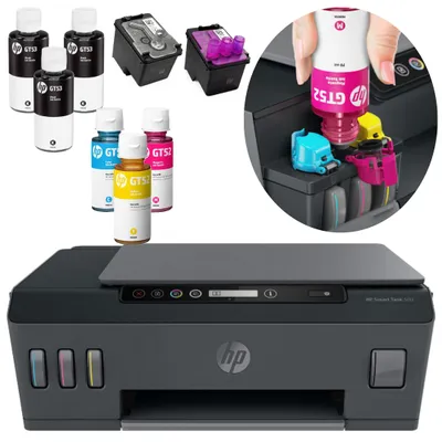 Produktbild von HP Smart Tank 500 All-in-One, Thermal Inkjet, Farbdruck, 4800 x 1200 DPI, Farbkopieren, A4, Grau