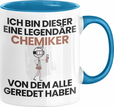 Produktbild von Chemiker Geschenk Tasse Lustige Geschenkidee Geburtstag für Chemiker Ich Bin Dieser Legendäre Chemiker Von Dem Alle Geredet Haben Kaffee-Becher (Blau)