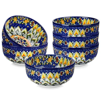 Obrázek produktu pro Vancasso 6dílná porcelánová miska, sada misek, miska na cereálie, miska na těstoviny, miska na svačinu, český styl