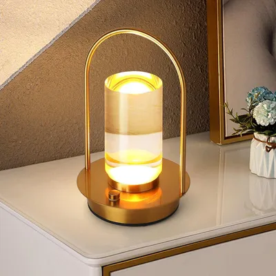 Produktbild von LED Dimmbare Tischlampe Kabellos,Akku Tischlampe Touch Dimmbar 3 Farbtemperatur Tischleuchte,Tragbare Kristall-Laternen Lampe für Innen und Aussen mit