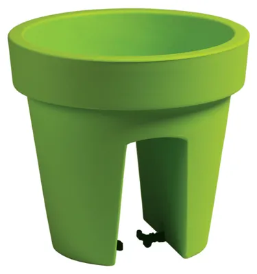 Productafbeelding van Bloempot voor balkonplanten - lichtgroen - 5 liter - diameter 25 cm x hoogte 23 cm