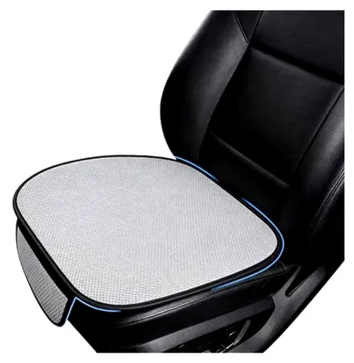 Produktbild von Universal Sitzkissen Auto Vordersitze, 50 x 50cm Anti Rutsch Autositzschoner, Sitzkissen Auto Vordersitze Atmungsaktiv, Cooles Gelkissen Honeycomb Design, für Autos, SUV, LKW (grau)