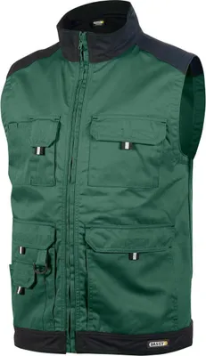 Obrázek produktu pro DASSY® Faro dvoubarevná letní vesta BOTTLE GREEN/BLACK Velikost XS Délka: STANDARD