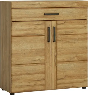 Zdjęcie produktu dla Schuhschrank >CORTINA< in Grandson Eiche Dekor - 92,8x100,2x38 (BxHxT)
