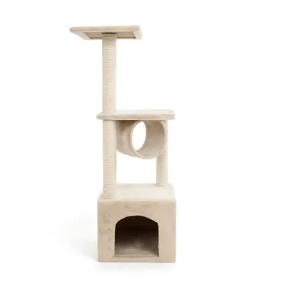 Immagine prodotto di OMNA | Tiragraffi XXL per gatti - 93 cm - con casa e topo da gioco - stabile e accogliente