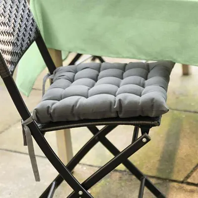 Produktbild von 4x Sitzkissen "Grey" in grau, 40x40 cm, Stuhlkissen, Sitzpolster