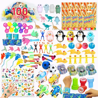 Produktbild von 100 Stück Mitgebsel Kindergeburtstag, Kindergeburtstag Gastgeschenke, Pinata Füllung Kinder, Party-mitgebsel für Jungen Mädchen