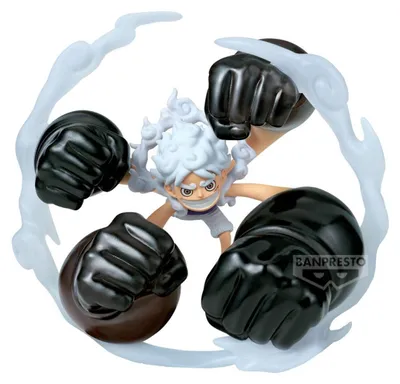 Immagine prodotto di One Piece World Figura da collezione Speciale Statua in PVC Monkey D. Luffy Gear5 Gum Dawn Gatling 12 cm