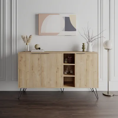Zdjęcie produktu dla Skye Decor, Clara- Clara Console DTE, kolor dąb, komoda, 83x142x35,6 cm, 100% płyta wiórowa pokryta melaminą