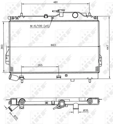 Produktbild von NRF 53364 Kühler Wasserkühler Motorkühler für HYUNDAI MATRIX (FC)