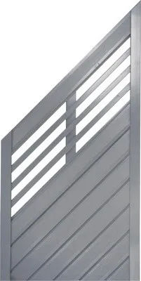 Produktbild von Zaun Abschlusselement Konsta Style links 90 x 180/90 cm basaltgrau