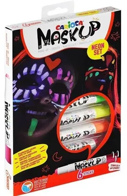 Zdjęcie produktu dla Kredki Do Twarzy Carioca 6Kol Neon 1563
