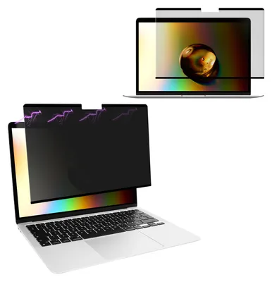 Produktbild von kwmobile Sichtschutzfolie für Apple MacBook Air 13.3" M1 A2337 A2179 Folie - Blickschutzfolie Privacy Screen - Laptop Folie magnetisch - Anti Spy