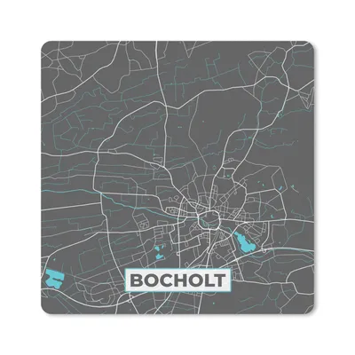 Produktbild von MuchoWow® Mauspad Mousepad Stadtplan - Deutschland - Blau - Bocholt - Karte 30x30 cm - Mousepads - Maus Mat - Pad - Mausunterlage - Gaming