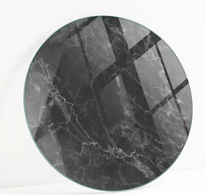 Produktbild von Bedruckte Glas Tischplatte Fi 80 cm – Glasplatte mit Motiv – Esstischplatte bedruckt – Sicherheitsglas mit Druck – Tischplatte Ersatz – pflegeleicht – modern – dekorativ – Motivglas – Glastisch modern – Glasplatte Kunst – Glastischplatte Nachbildung –  Marmormuster mit Adern