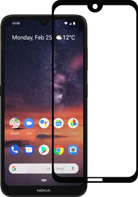 Produktbild von Smartphonica Displayschutzfolie für Nokia 3.2 - Full Cover Tempered Glass - Gehärtetes Glas für Nokia 3.2