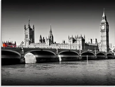 Produktbild von ARTland Glasbild Houses of Parliament & Themse Größe: 60x45 cm