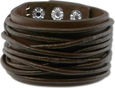 Produktbild von SilberDream Armband -gegerbtes Rindsleder- dunkelbraun Herren Männer LAP010B