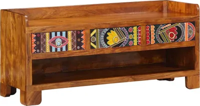 Produktbild von vidaXL Schuhbank Honigbraun 100 x 35 x 45 cm Akazienmassivholz