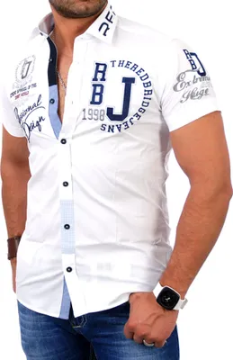 Produktbild von Redbridge Herren Polo Style Kurzarm Hemd RB-2123 Weiß S
