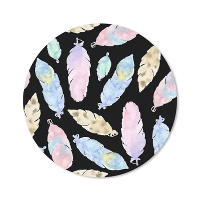 Produktbild von MuchoWow® Mauspad Mousepad Design- Mädchen - Federn - Kinder 40x40 cm - Mousepads - Maus Mat - Pad - Mausunterlage - Schreibtisch Accessoires