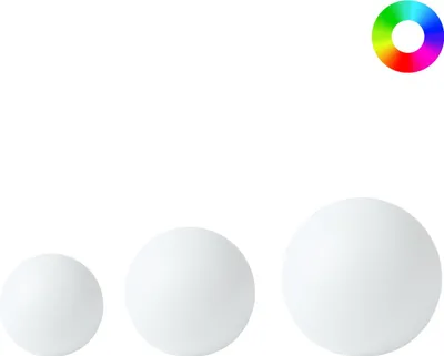 Produktbild von BELIANI LED Solar Kugelleuchte 3er Set Weiß Kunststoff RGB IP67 mit Erdspießen Fernbedienung Stecker für Strom Modern Lichtkugel Garten Outdoor