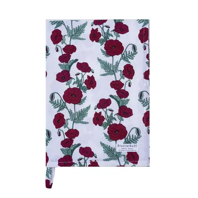Produktbild von Krasilnikoff - Geschirrtruch - KW13667  - Poppies / Mohnblumen, red