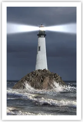 Produktbild von Poster - Poster ohne Rahmen - Leuchtturm Meer - 61x91,5 cm - Wand Bild - Wanddeko - Wandbilder - Kunstposter - Wandposter - Bilder - Kunstdruck - Wanddekoration - Wandbild - P2XPA61x91-3550