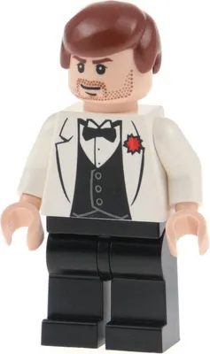 Produktbild von 1x Lego Minifigur Indiana Jones Smoking Anzug weiß Haare glatt 7682 iaj024
