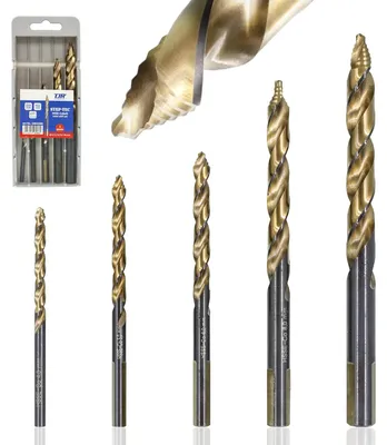 Zdjęcie produktu dla Zestaw wierteł krętych 5 sztuk, 4-10 mm, HSS Co, do metalu
