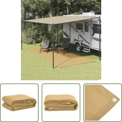 Obrázek produktu pro The Living Store stanový koberec pískové barvy 250x500 cm HDPE