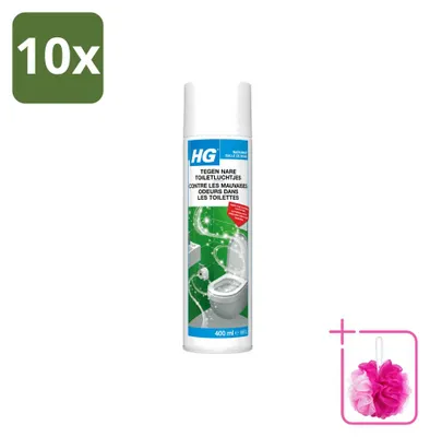 Produktbild von 10 x HG Gegen unangenehme Toilettengerüche - Geruchsneutralisierer - 400 ml - Sparpackung - 10 Stücke